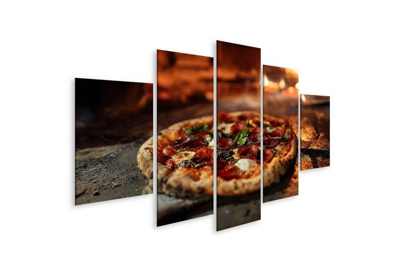 islandburner Leinwandbild Pizza frisch aus dem Holzofen Wandbild islandburner Leinwandbild Pizza frisch aus dem Holzofen Wandbild von islandburner