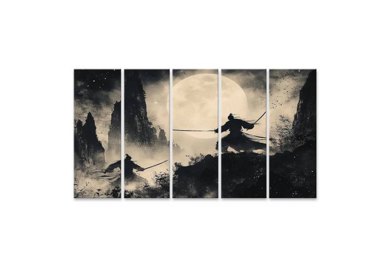 islandburner Leinwandbild Samurai Duell im Mondschein Abenteuer Wandbild islandburner Leinwandbild Samurai Duell im Mondschein Abenteuer Wandbild von islandburner