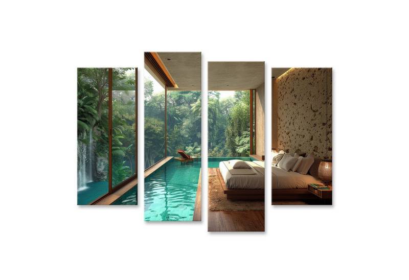 islandburner Leinwandbild Schlafzimmer mit zentralem Pool im Mittelpunkt für einzigartiges islandburner Leinwandbild Schlafzimmer mit zentralem Pool im Mittelpunkt für einzigartiges von islandburner