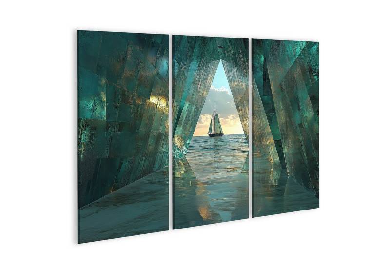 islandburner Leinwandbild Segelboot durch Eisentor auf dem Meer bei Sonnenuntergang islandburner Leinwandbild Segelboot durch Eisentor auf dem Meer bei Sonnenuntergang von islandburner