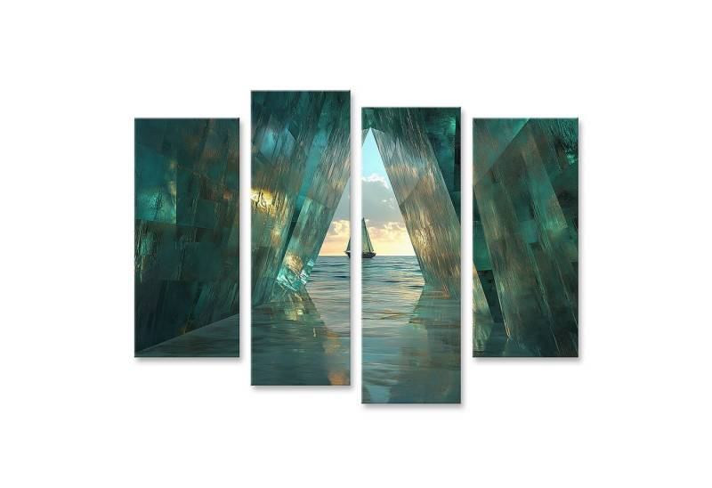 islandburner Leinwandbild Segelboot durch Eisentor auf dem Meer bei Sonnenuntergang islandburner Leinwandbild Segelboot durch Eisentor auf dem Meer bei Sonnenuntergang von islandburner