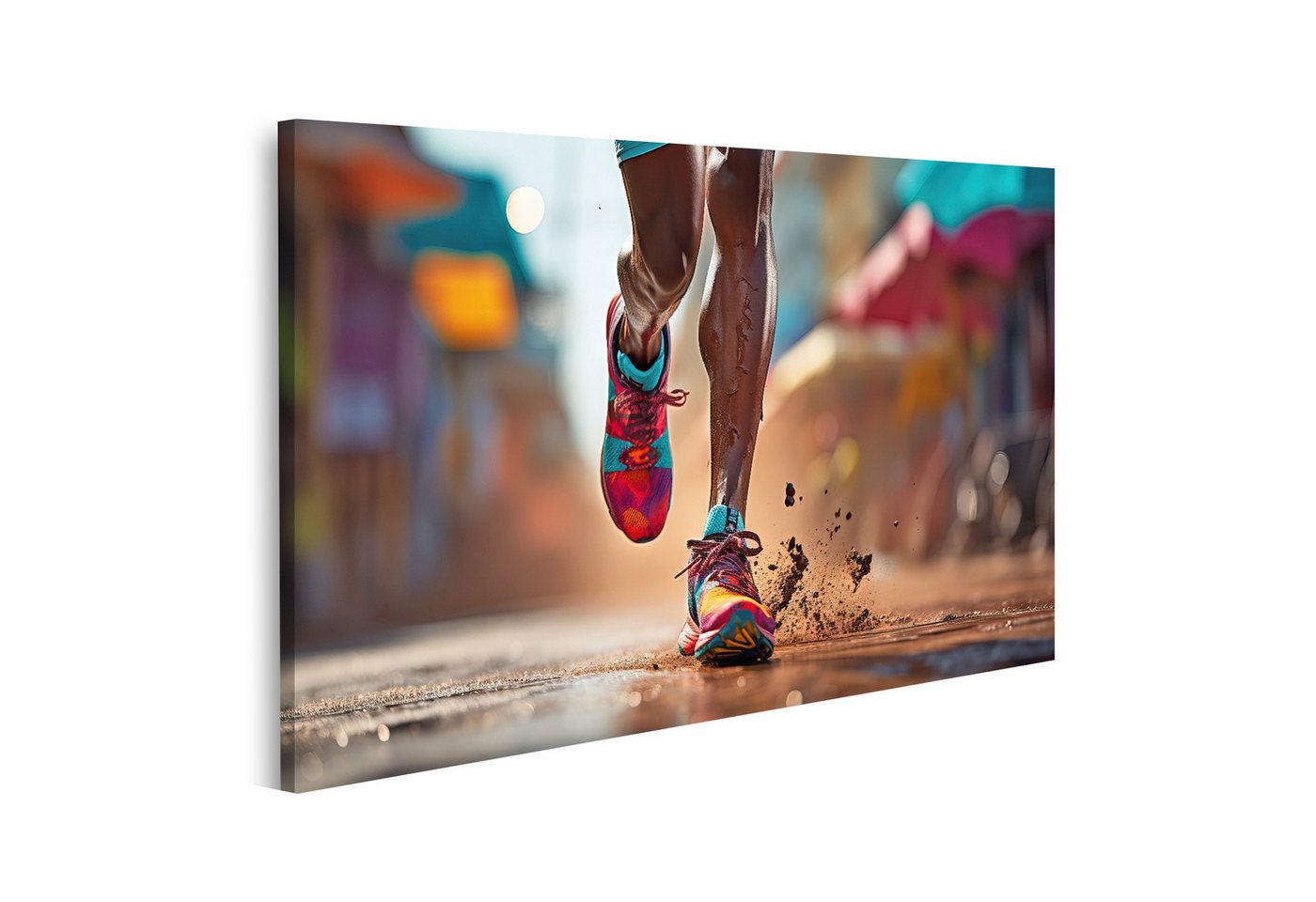 islandburner Leinwandbild Sport Läufer Joggen im Nahaufnahme Bilder von islandburner