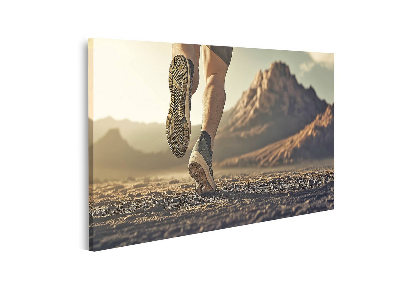 islandburner Leinwandbild Ultra-realistisches Fitnessstudio-Foto - Läufer, lass dich inspiriere von islandburner