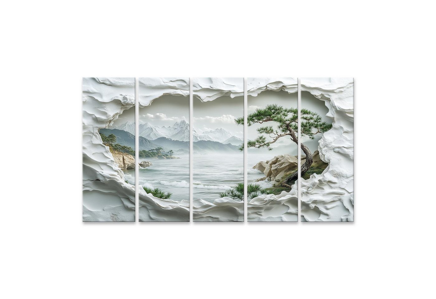 islandburner Leinwandbild Verzierter Gips Bilderrahmen Rand (2) von islandburner