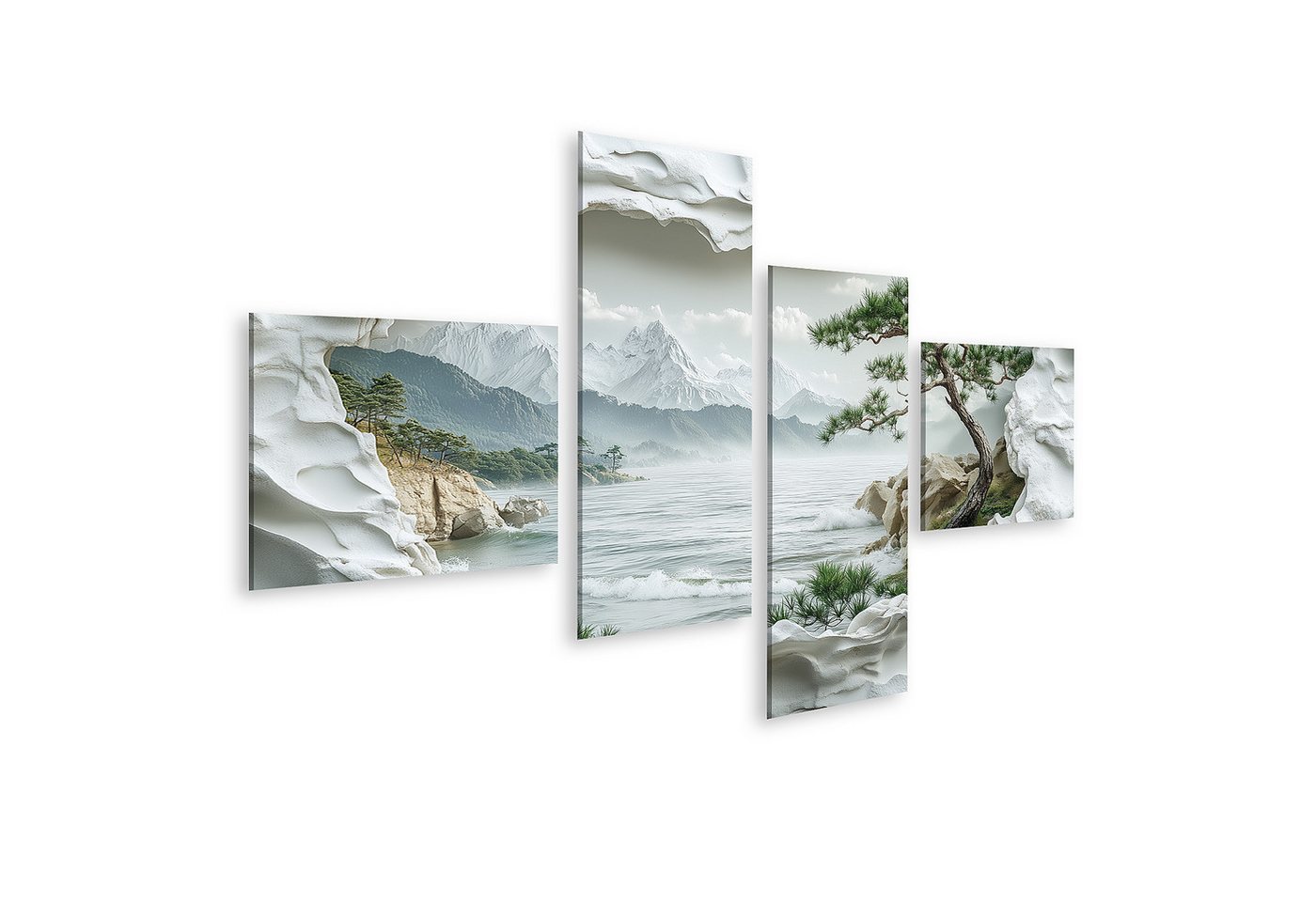 islandburner Leinwandbild Verzierter Gips Bilderrahmen Rand (2) von islandburner