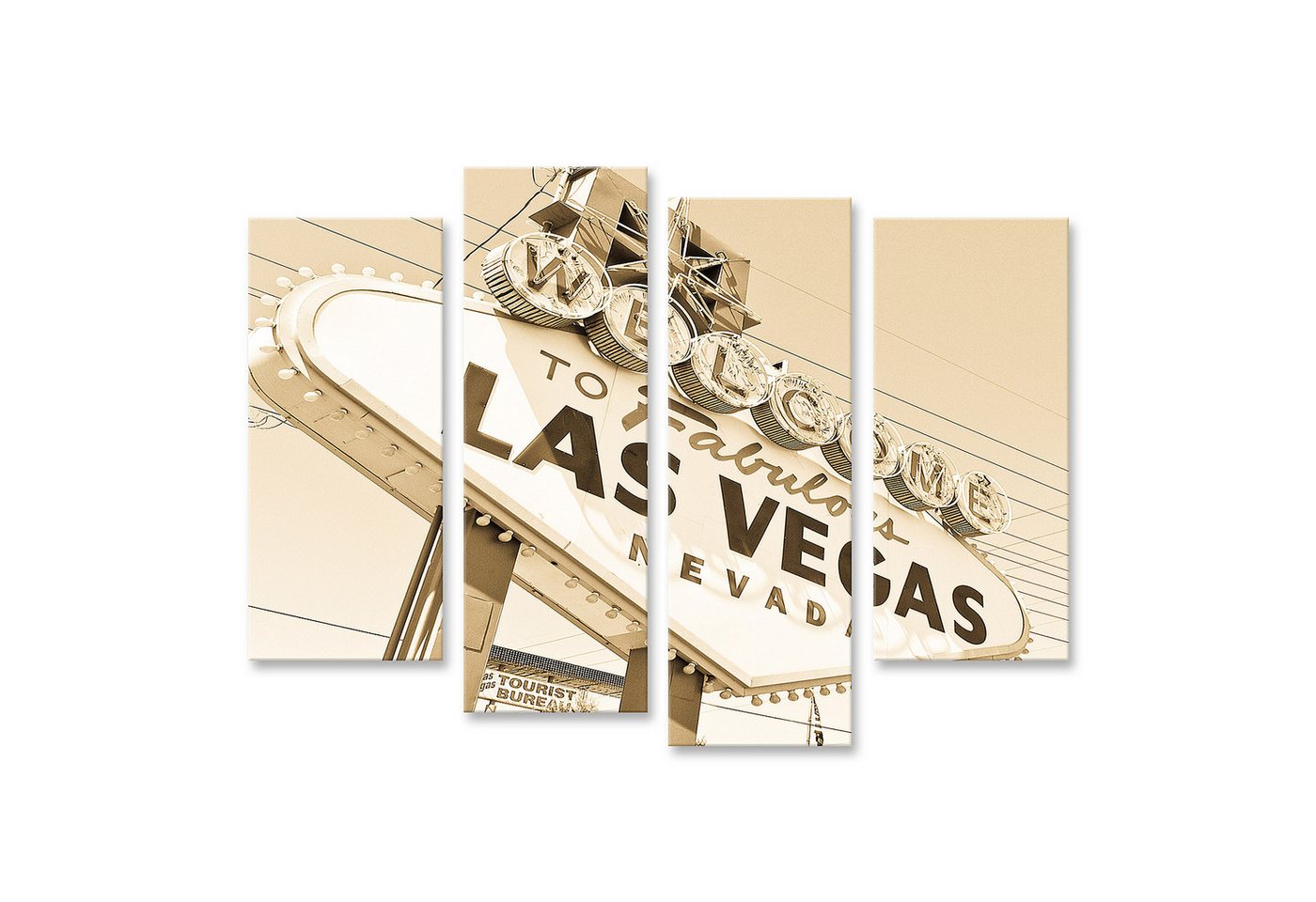 islandburner Leinwandbild Welcom to fabulous Las Vegas Nevada Schild Bilder von islandburner