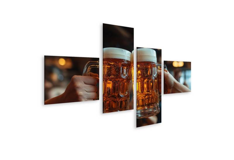 islandburner Leinwandbild Zwei Bierkrüge prost in einer Kneipe Wandbild islandburner Leinwandbild Zwei Bierkrüge prost in einer Kneipe Wandbild von islandburner