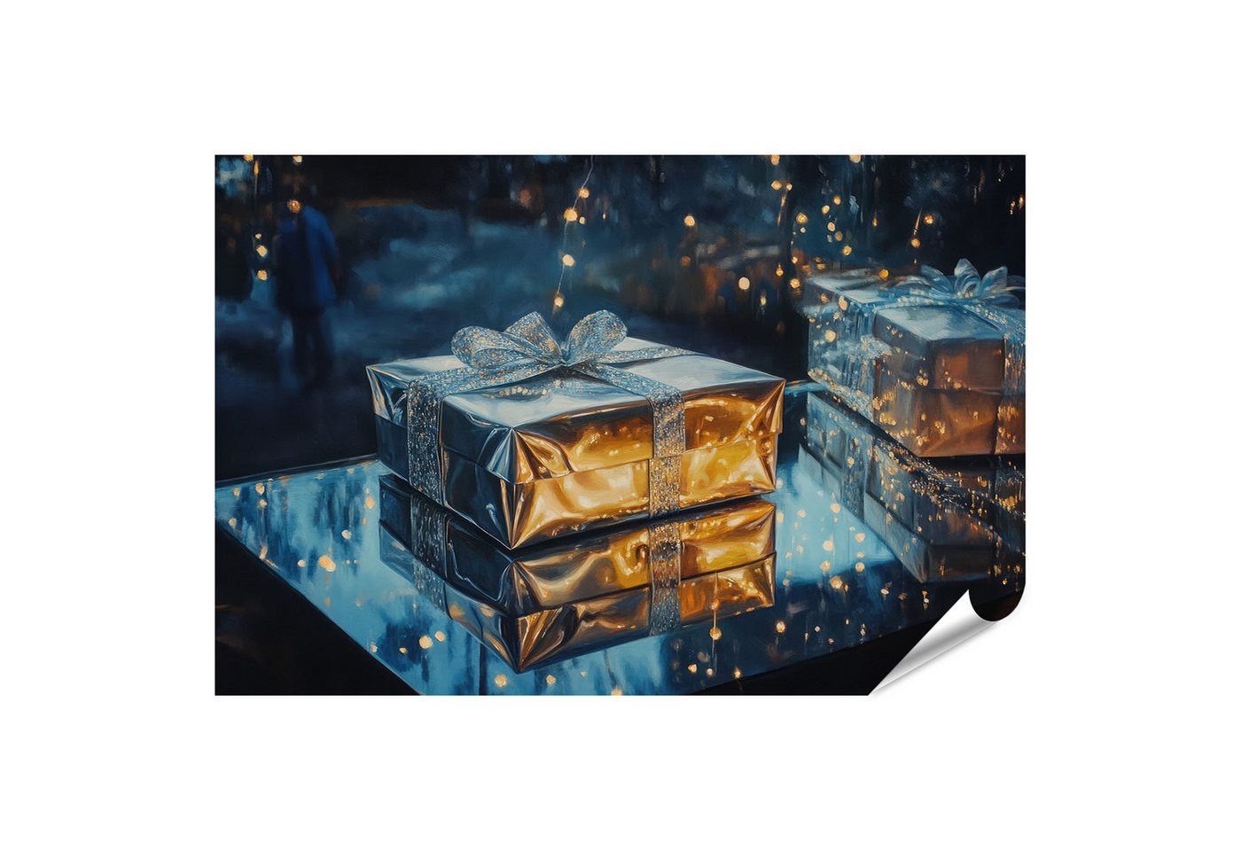 islandburner Poster, Glänzende Geschenke bei Nachtlicht von islandburner