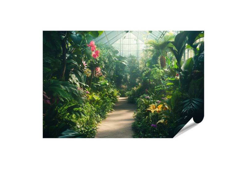islandburner Poster, Lebendiger Tropengarten im Gewächshaus von islandburner