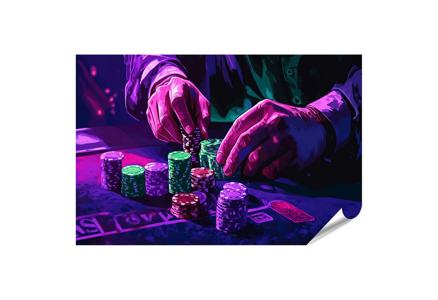 islandburner Poster, Leuchtende Chips am Casino Tisch islandburner Poster, Leuchtende Chips am Casino Tisch von islandburner
