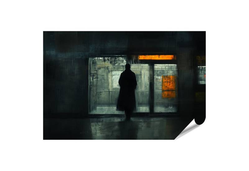 islandburner Poster, Mysteriöser Mann am verlassenen Bahnhof von islandburner