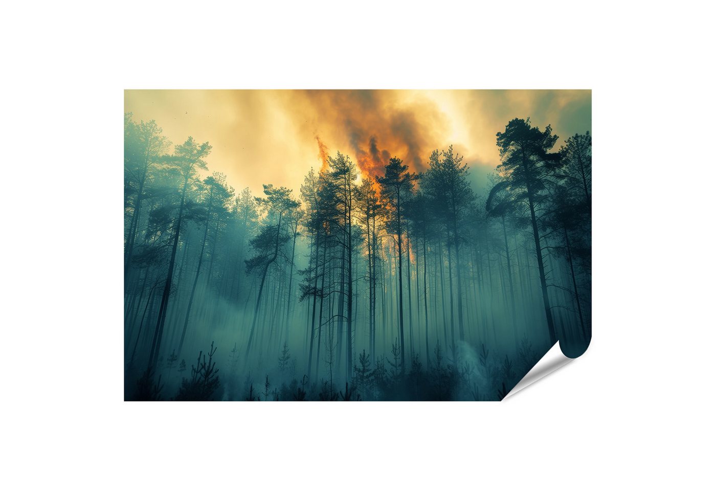 islandburner Poster Bild eines Waldbrandes: Verkohlte Bäume, dichter Rauch, Natur in Not F islandburner Poster Bild eines Waldbrandes: Verkohlte Bäume, dichter Rauch, Natur in Not F von islandburner