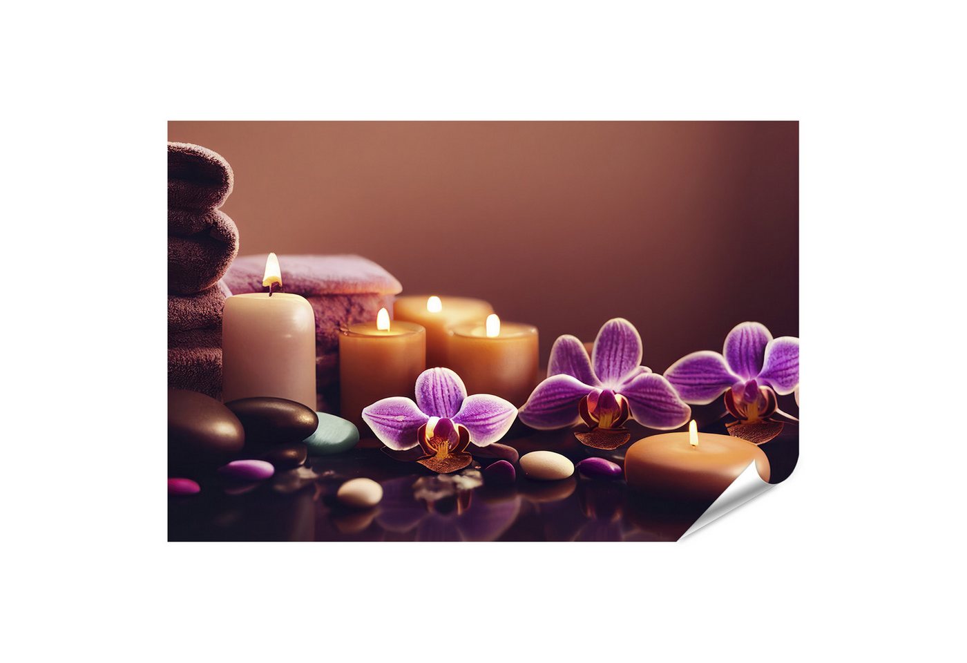 islandburner Poster Entspannung Kerzen Blumen Steine Spa Ambiente Wandbild islandburner Poster Entspannung Kerzen Blumen Steine Spa Ambiente Wandbild von islandburner