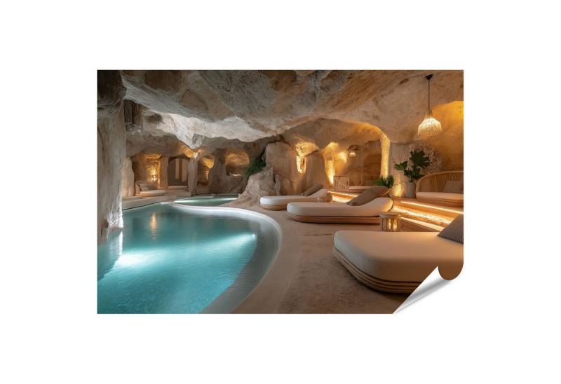 islandburner Poster Luxuriöse Höhlen Spa mit beleuchteten Pools und Ruhebereichen Wandbild islandburner Poster Luxuriöse Höhlen Spa mit beleuchteten Pools und Ruhebereichen Wandbild von islandburner