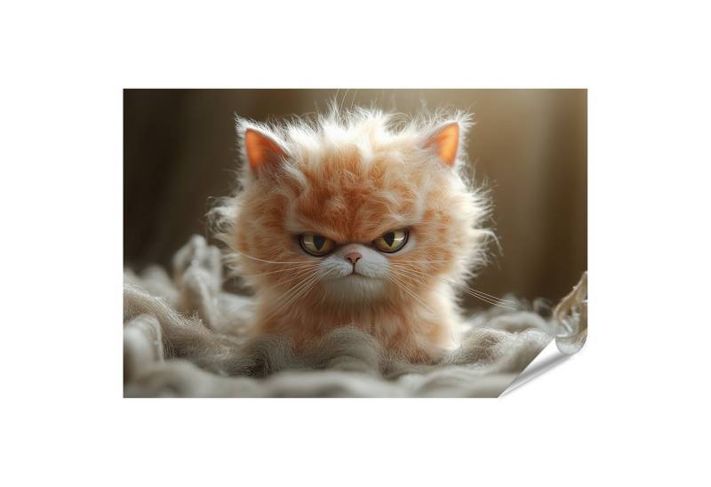 islandburner Poster Niedliches Gekritzeltes Kätzchen mit Zerzaustem Fell islandburner Poster Niedliches Gekritzeltes Kätzchen mit Zerzaustem Fell von islandburner