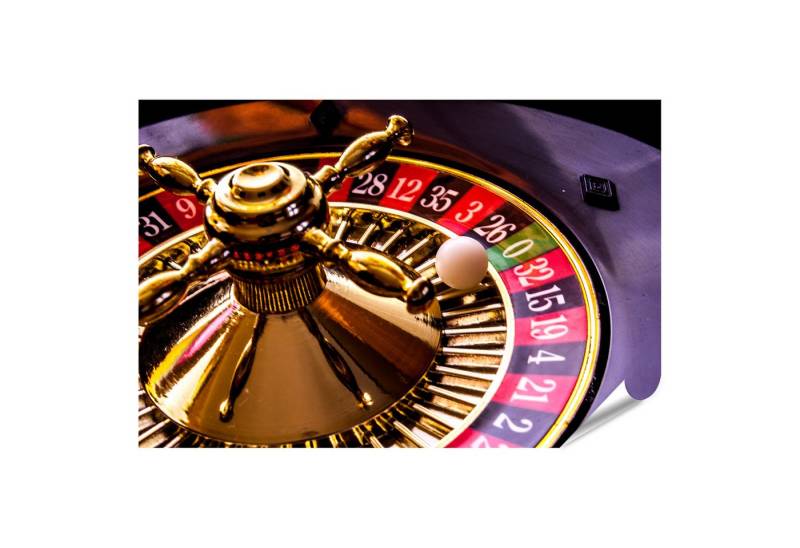 islandburner Poster Roulette Tisch mit goldenen Details und rollender Kugel Wandbild islandburner Poster Roulette Tisch mit goldenen Details und rollender Kugel Wandbild von islandburner