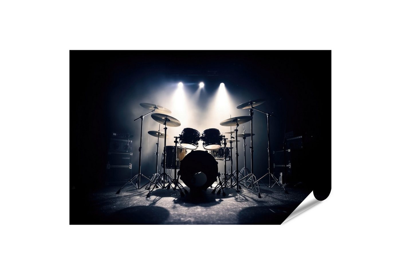 islandburner Poster Schlagzeug Drum Set Stage Band Spot Lighting Spotlight Kinde Bilder von islandburner