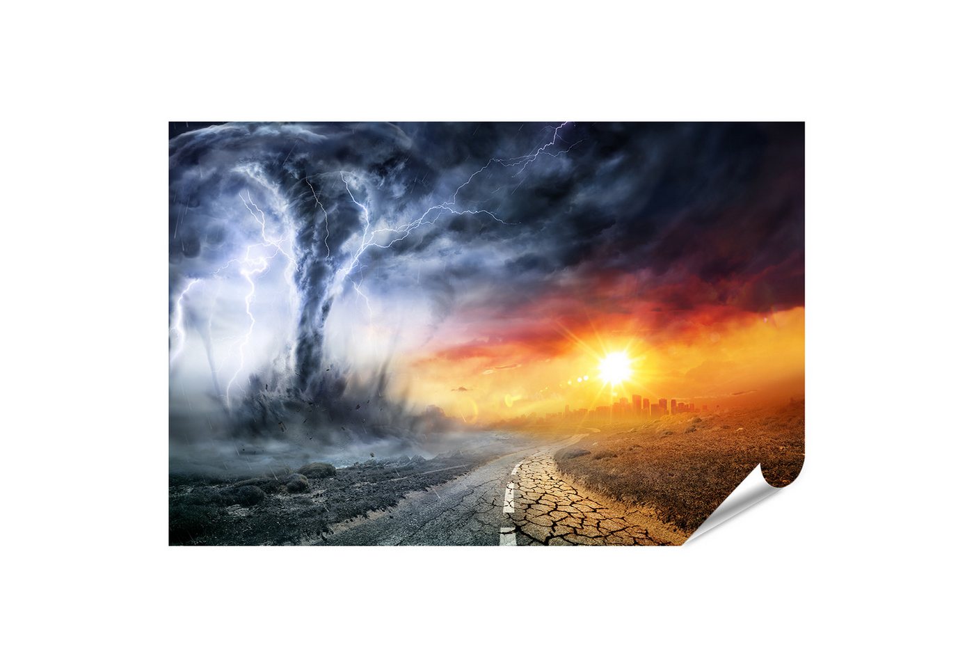 islandburner Poster Tornado stürmische Landschaft Klimawandel Bilder von islandburner