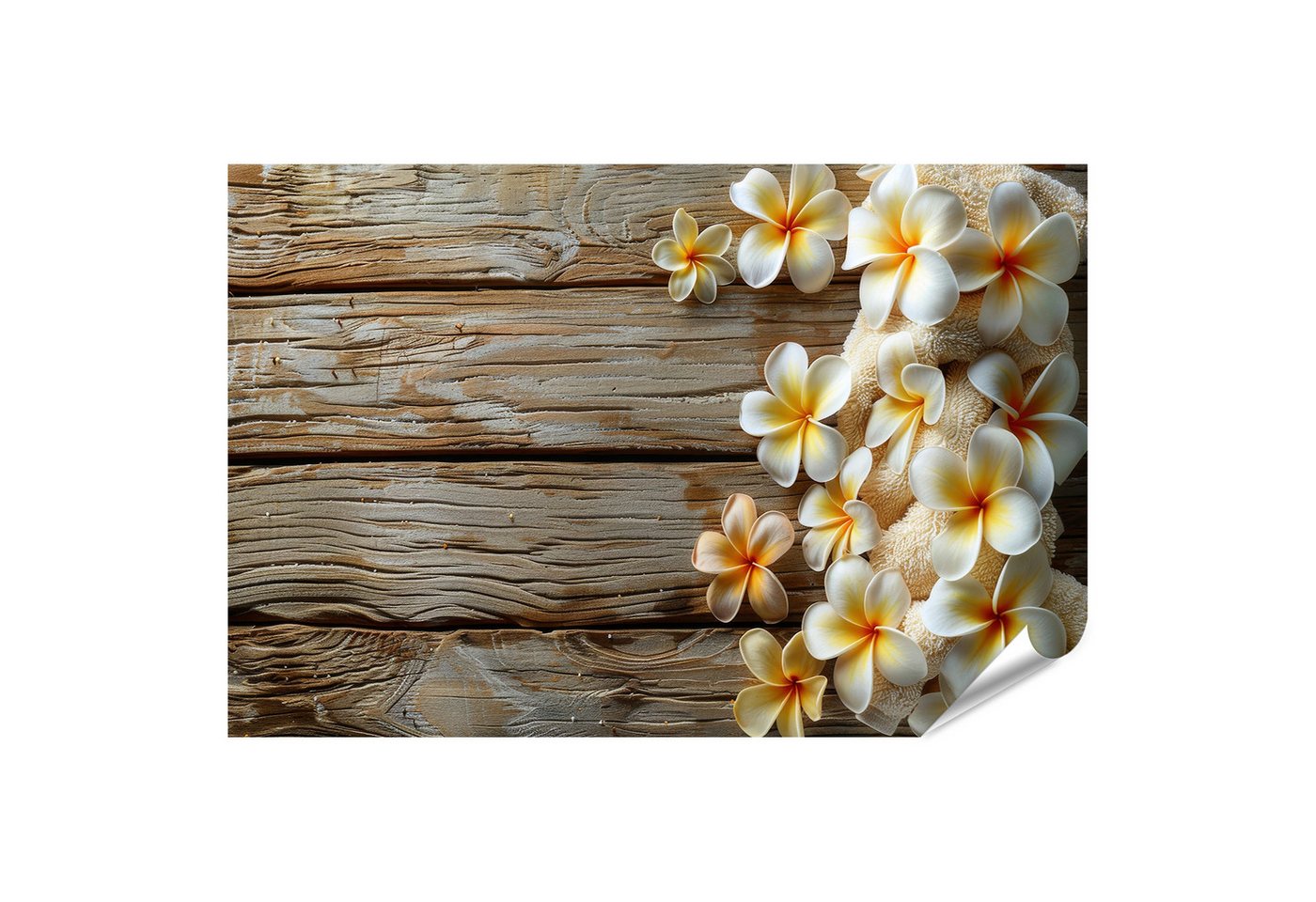 islandburner Poster Weiß-gelbe Blumen auf Holzoberfläche, kunstvoll arrangiert islandburner Poster Weiß-gelbe Blumen auf Holzoberfläche, kunstvoll arrangiert von islandburner