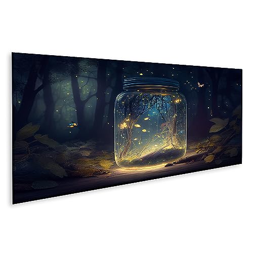 islandburner Prime Bild auf Leinwand Glas Gefüllt Glühwürmchen Ihre Glitzernden Lichter Beleuchten Umliegen Bilder Wandbilder Poster von islandburner