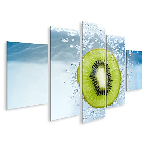 islandburner Prime Bild auf Leinwand Kiwischeibe im blauen Wasser mit Luftblase küchenbilder für Küche Landschaften Natur Bilder Wandbilder Poster islandburner Prime Bild auf Leinwand Kiwischeibe im blauen Wasser mit Luftblase küchenbilder für Küche Landschaften Natur Bilder Wandbilder Poster von islandburner