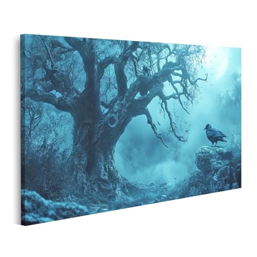 islandburner Prime Bild auf Leinwand Mystischer Baum und Rabe im Nebel für Wohnzimmer Natur-Liebhaber Wellness-Spa Bilder Wandbilder Poster islandburner Prime Bild auf Leinwand Mystischer Baum und Rabe im Nebel für Wohnzimmer Natur-Liebhaber Wellness-Spa Bilder Wandbilder Poster von islandburner