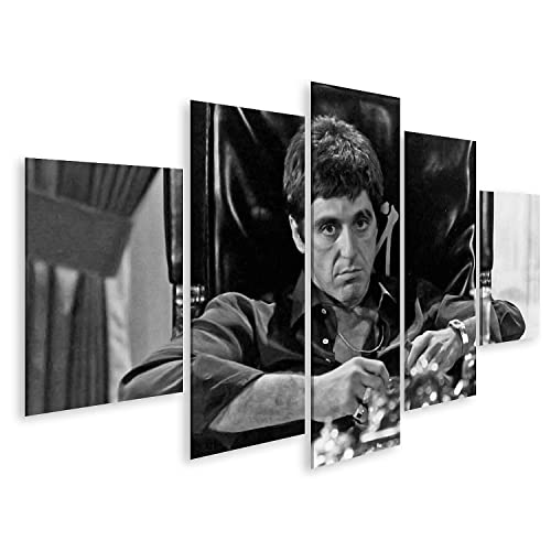 islandburner Prime Bild auf Leinwand Pacino Scarface Tony Montana Kult Gangster Movie Film Hollywood Ikone V3 Leinwandbild Wandbild Wand-Bi von islandburner