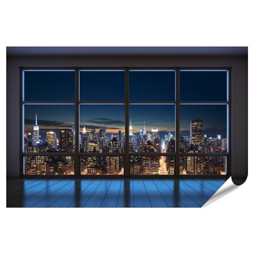 islandburner Prime XXL Bild Poster Midtown New York City Manhattan Skyline Gebäude Hochhaus Fenster Schön Premium Bilder Fotodruck von islandburner