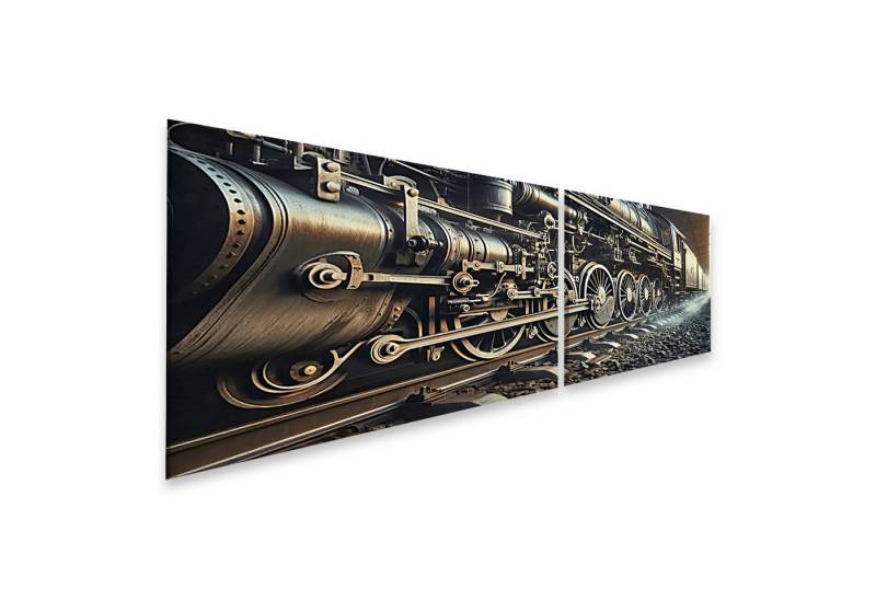 islandburner Wandbild Detailansicht Der Räder Und Mechanik Einer Alten Dampflokomotive von islandburner