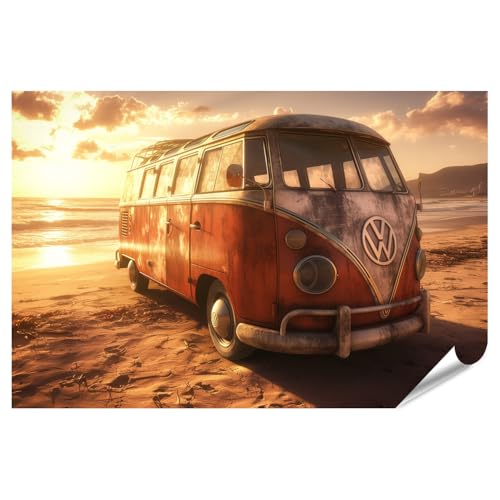 islandburner XXL Bild Poster Alter Volkswagen Bus am sonnigen Strand für Wohnzimmer Vintage-Liebhaber Surfbrett-Verleih Premium Bilder Fotodruck islandburner XXL Bild Poster Alter Volkswagen Bus am sonnigen Strand für Wohnzimmer Vintage-Liebhaber Surfbrett-Verleih Premium Bilder Fotodruck von islandburner