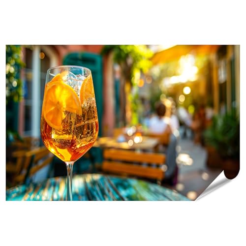islandburner XXL Bild Poster Aperol Spritz Cocktail mit Orangendeko auf Tisch im Café an belebter Stadtstraße Premium Bilder Fotodruck islandburner XXL Bild Poster Aperol Spritz Cocktail mit Orangendeko auf Tisch im Café an belebter Stadtstraße Premium Bilder Fotodruck von islandburner