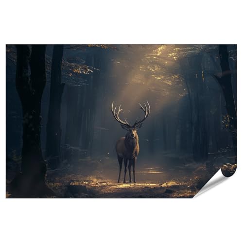 islandburner XXL Bild Poster Hirsch im magischen Sonnenlicht des Waldes für Wohnzimmer Naturliebhaber Boutique Premium Bilder Fotodruck islandburner XXL Bild Poster Hirsch im magischen Sonnenlicht des Waldes für Wohnzimmer Naturliebhaber Boutique Premium Bilder Fotodruck von islandburner