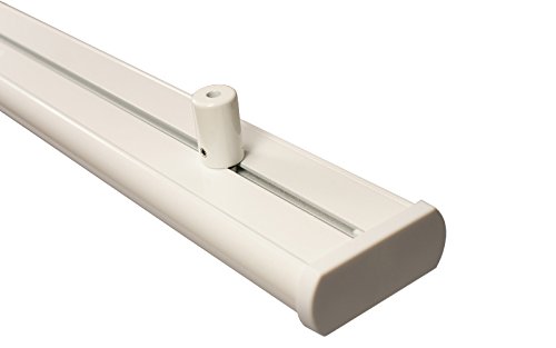 Aluminium Gardinenschiene 3 läufig in weiß mit Deckenträgern, 180 cm Aluminium Gardinenschiene 3 läufig in weiß mit Deckenträgern, 180 cm von iso-design