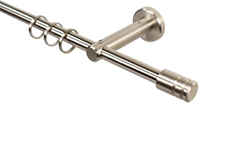 Edelstahl Gardinenstange 12 mm mit Endstück Patrone, 180 cm Edelstahl Gardinenstange 12 mm mit Endstück Patrone, 180 cm von iso-design