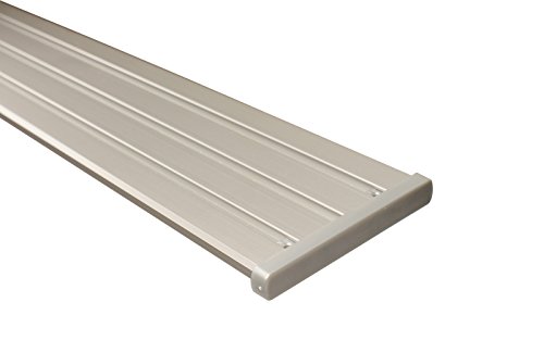 Gardinenschiene 3 und 4 läufig aus Aluminium in alu silber, 260 cm (2 x 130 cm) von iso-design