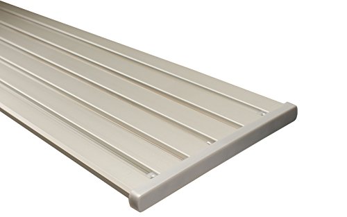Gardinenschiene 5 und 6 läufig aus Aluminium in alu Silber, 260 cm (2 x 130 cm) von iso-design