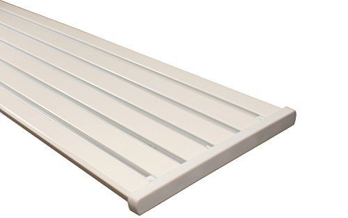 Gardinenschiene 5 und 6 läufig aus Aluminium in weiß, 280 cm (2 x 140 cm) von iso-design