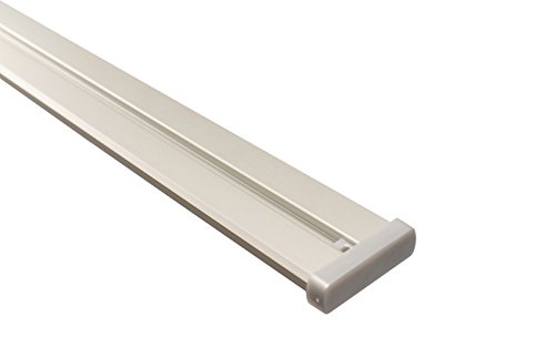 Gardinenschienen 2 läufig aus Aluminium in alu silber, 280 cm (2 x 140 cm) von iso-design