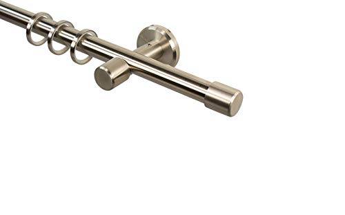 Gardinenstangen Edelstahl 16 mm kurzer Wand - oder Deckenabstand Endstück Kappe 100 cm von iso-design