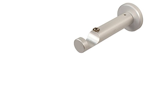 Gardinenstangenhalterung offen für 20 mm Stangen in alu - silber - Wandabstand 8,5 cm von iso-design