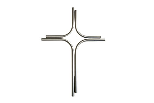 iso-design Edelstahl Kreuz 30 cm x 23 cm geschliffen von iso-design