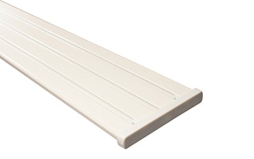 iso-design Gardinenschiene 3 und 4 läufig aus Aluminium in weiß, 220 cm (2 x 110 cm) von iso-design
