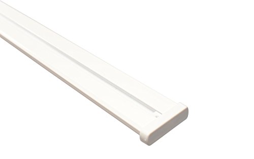 iso-design Gardinenschienen 2 läufig aus Aluminium in weiß, 100 cm von iso-design