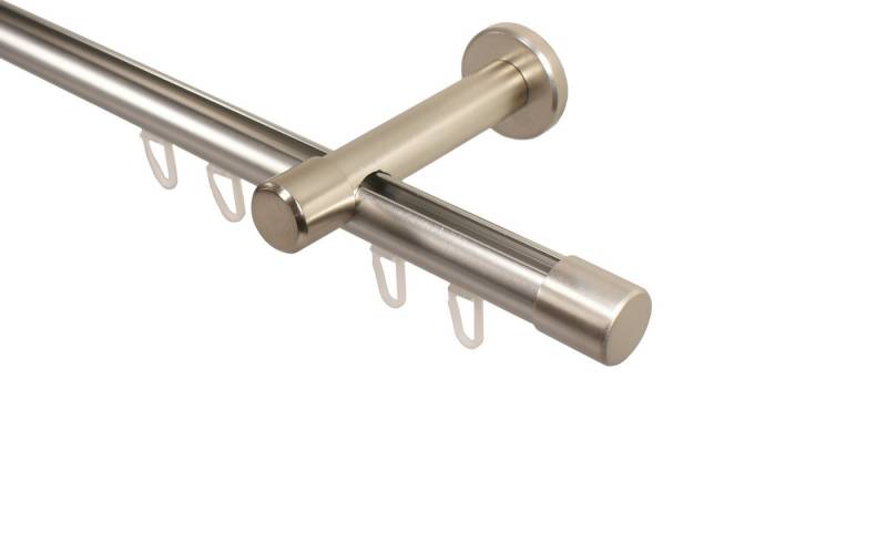 iso-design Gardinenstange Innenlauf 20 mm 1-läufig Endstück Kappe Wandabstand 8 cm, Ø 20 mm, 1-läufig, Fixmaß, Wandmontage, Aluminium, Innenlaufprofil mit Metallsäge kürzbar 3.9 (17) von iso-design