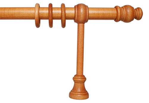iso-design Gardinenstange aus Holz mit 28 mm Durchmesser in Kirschbaum, viele Größen, 180 cm von iso-design
