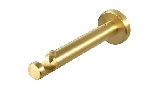 iso-design Messing Matt Gardinenstangenträger offen für 16 mm Gardinenstangen – Wandabstand 10,5 cm von iso-design