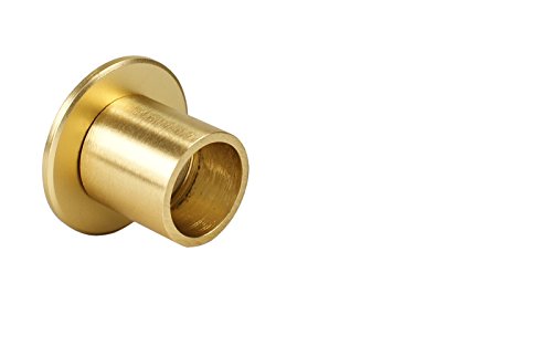 iso-design Wandlager/Wandhalterung in Messing Optik für 20 mm Ø Gardinenstangen von iso-design
