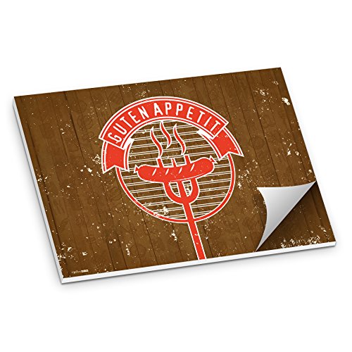50x itenga Tischset BBQ rustikal DINA3 Papier Unterlage Platzset z.B. für Balkon Terasse Garten Grillparty rot braun von itenga