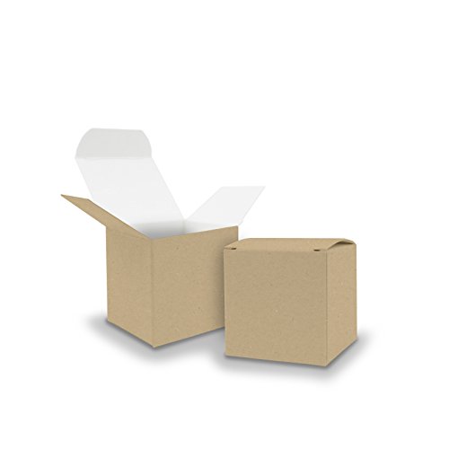 50x itenga Würfelbox aus Karton 5x5cm BRAUN Gastgeschenk Schachtel zum Befüllen (Hochzeit. Adventskalender. Taufe. Geburtstag. Geschenk. Kommunion) von itenga