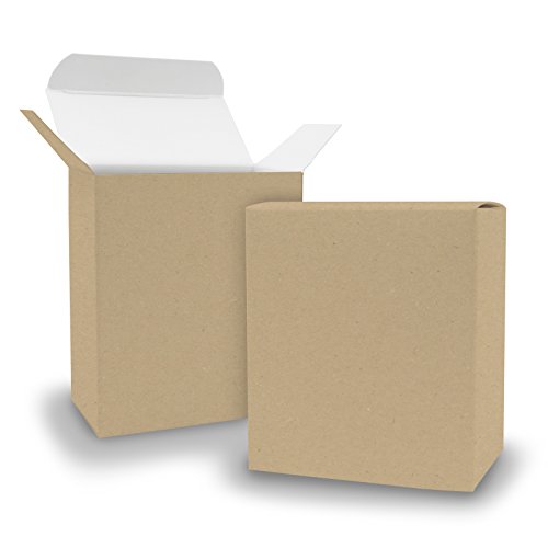 50x itenga Würfelbox aus Karton Quader 8x4x9cm braun Gastgeschenk Schachtel zum Befüllen (Hochzeit. Adventskalender. Taufe. Geburtstag. Geschenk. Kommunion) von itenga